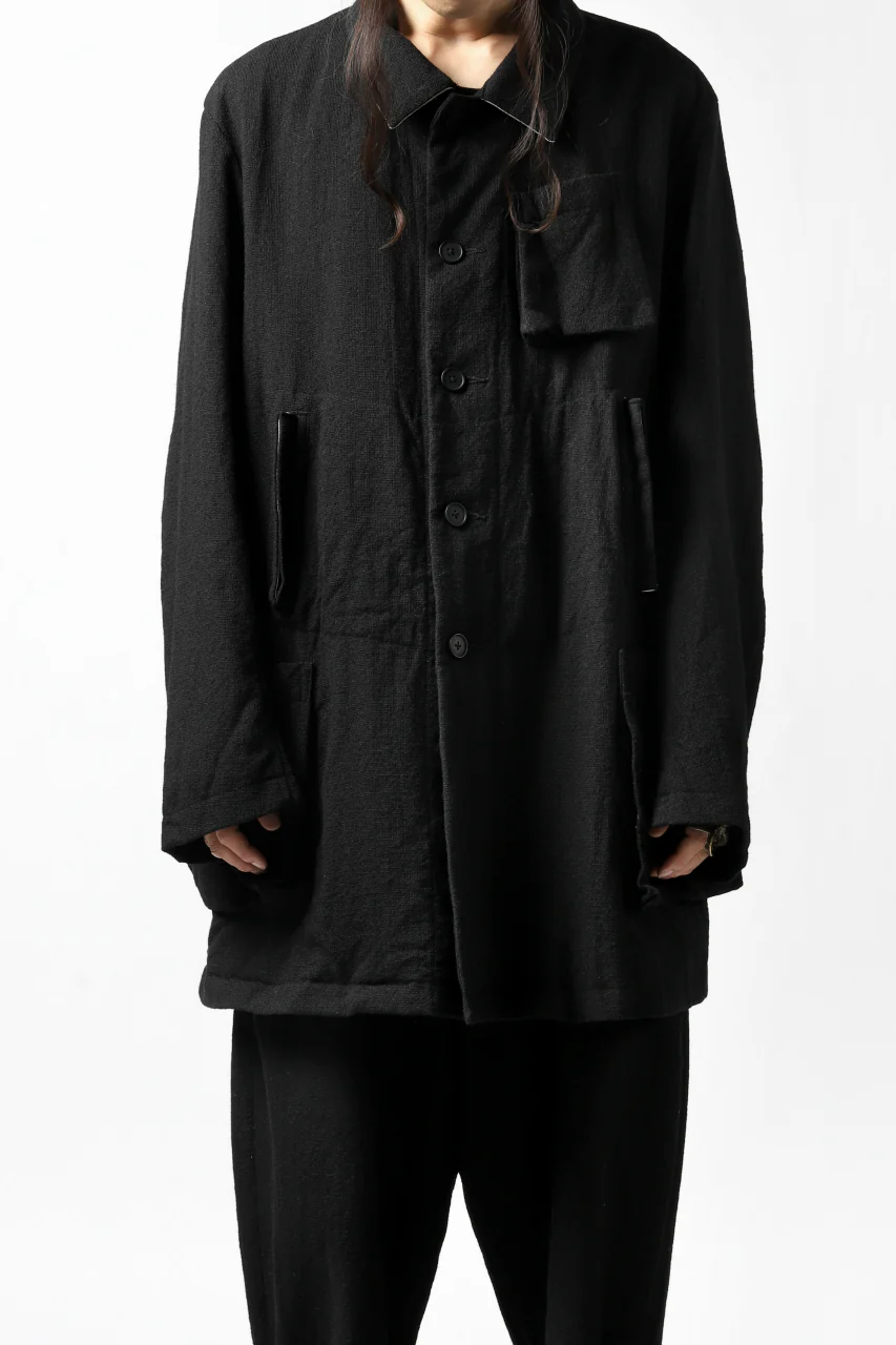 KLASICA KISTE-TWEED SHORT COAT / OFF TWEED WOOL (BLACK) - Image 8