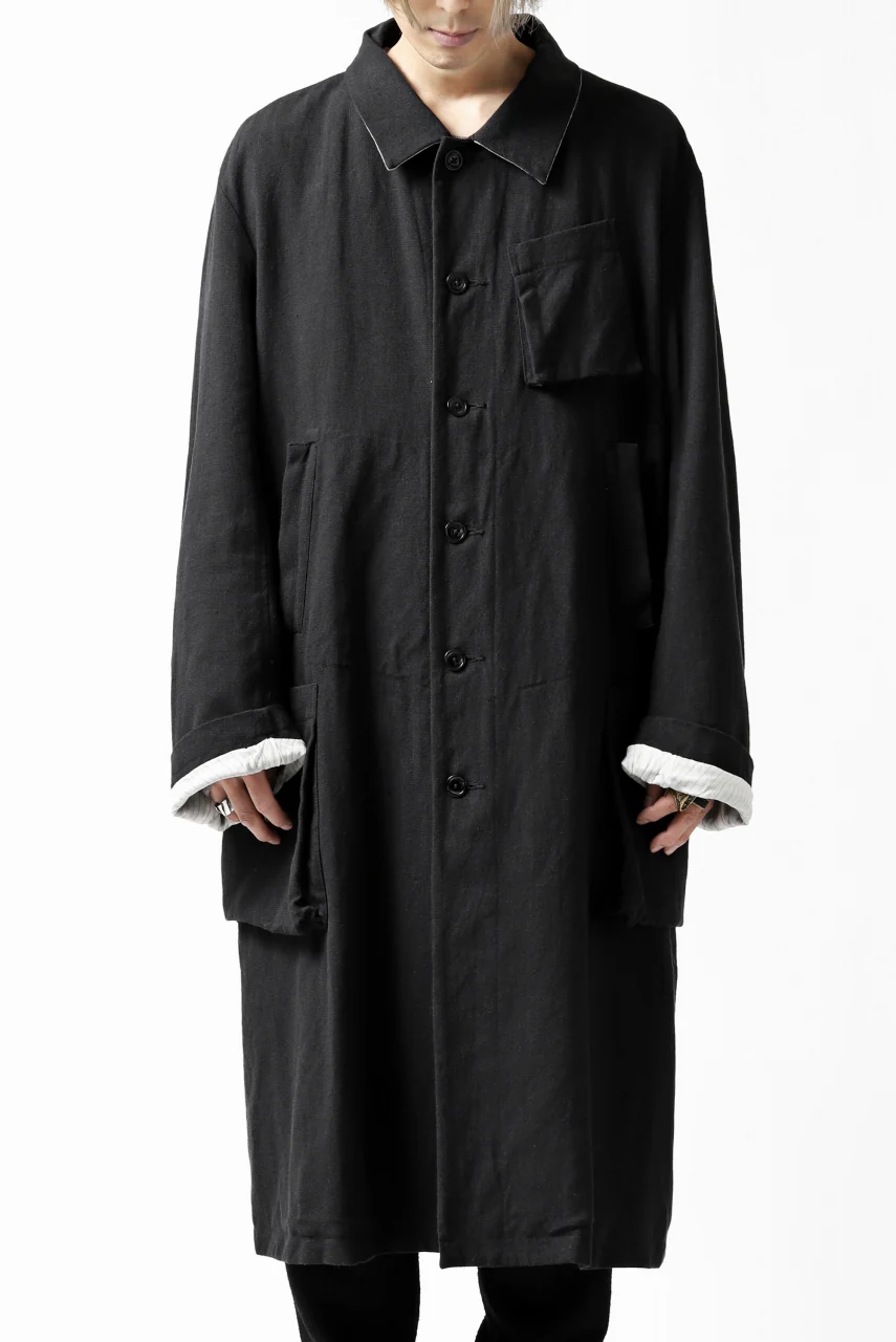 KLASICA KISTEL WORK COAT / MONOTONE HOUND TOOTH (BLACK) - Image 3