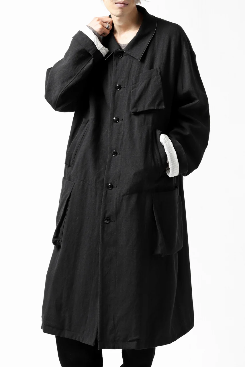 KLASICA KISTEL WORK COAT / MONOTONE HOUND TOOTH (BLACK) - Image 4