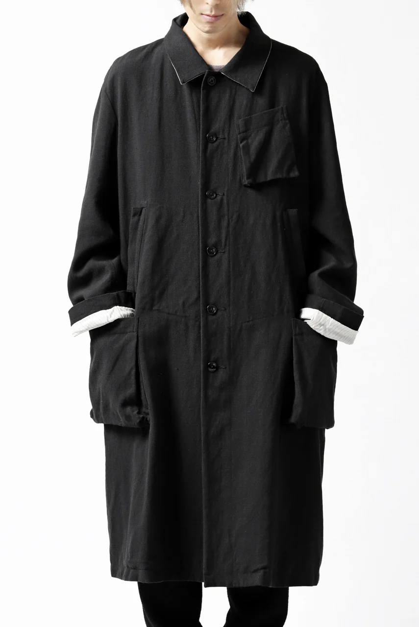 KLASICA KISTEL WORK COAT / MONOTONE HOUND TOOTH (BLACK) - Image 5