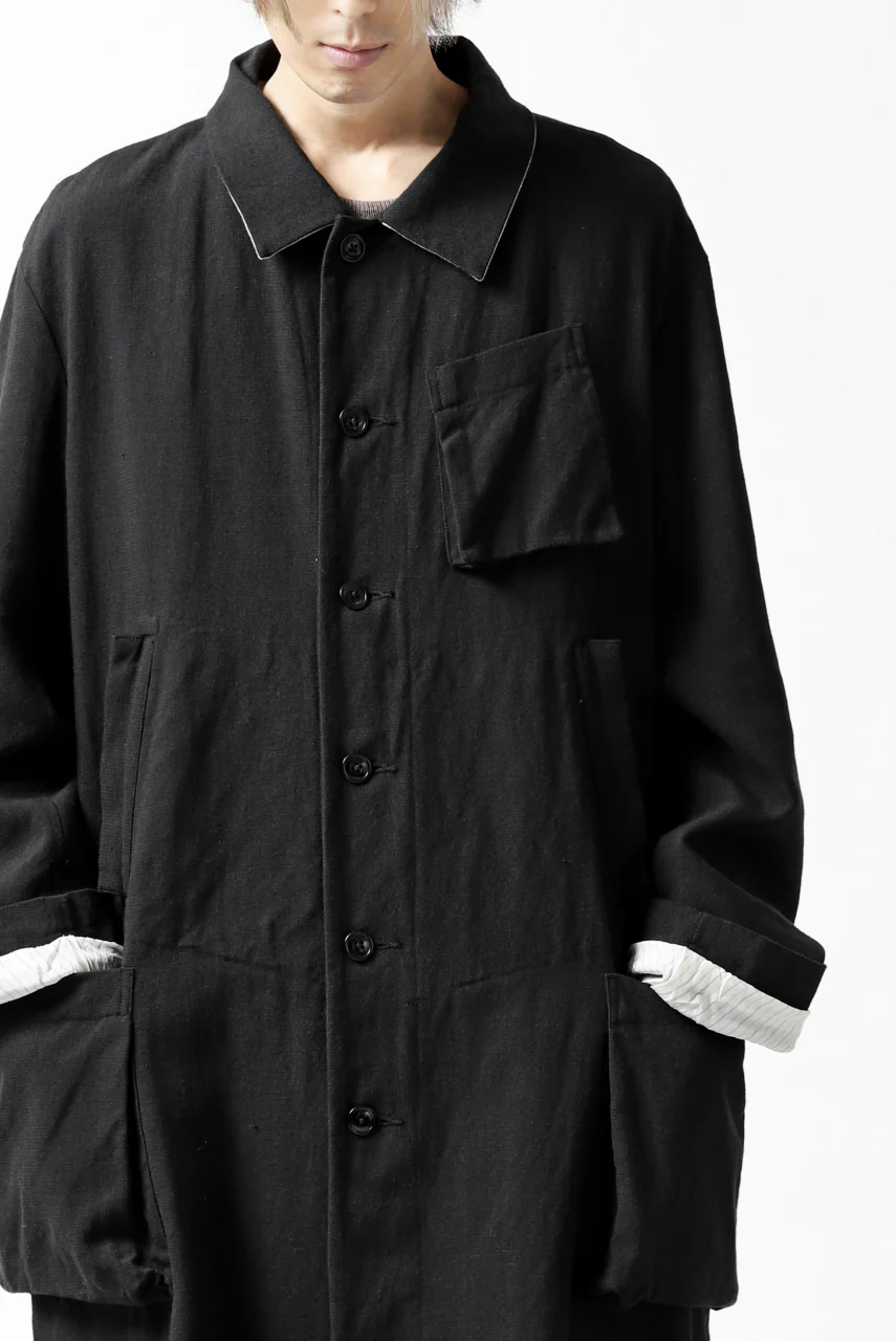 KLASICA KISTEL WORK COAT / MONOTONE HOUND TOOTH (BLACK) - Image 50