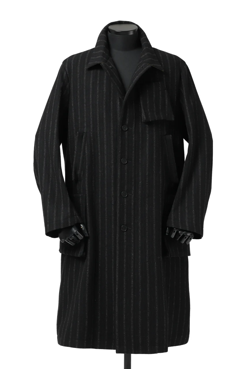 KLASICA KISTEL WORK COAT / WOOL FLANNEL (VINTAGE STRIPE) - Image 29