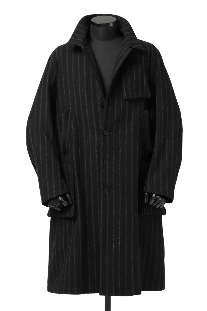KLASICA KISTEL WORK COAT / WOOL FLANNEL (VINTAGE STRIPE) - Image 30