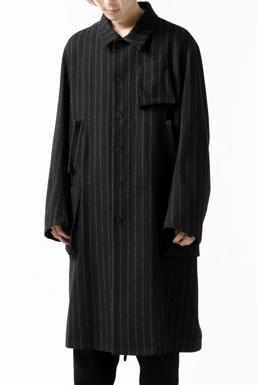 KLASICA KISTEL WORK COAT / WOOL FLANNEL (VINTAGE STRIPE) - Image 5