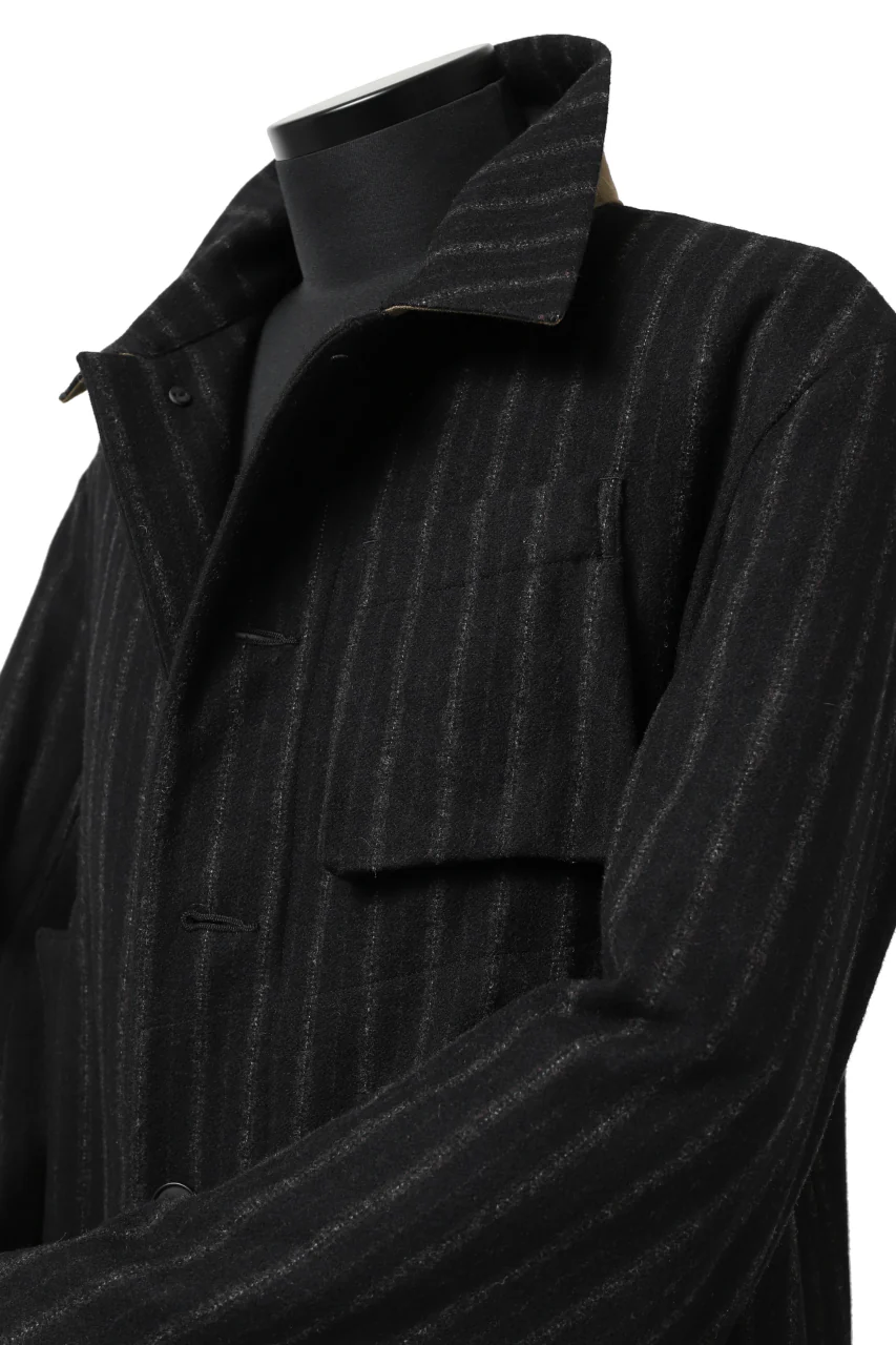 KLASICA KISTEL WORK COAT / WOOL FLANNEL (VINTAGE STRIPE) - Image 55
