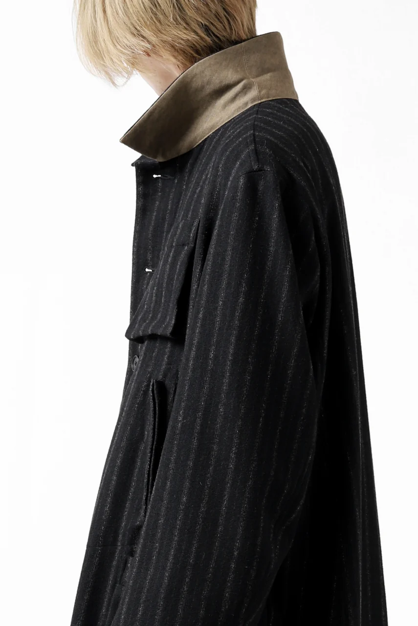KLASICA KISTEL WORK COAT / WOOL FLANNEL (VINTAGE STRIPE) - Image 68