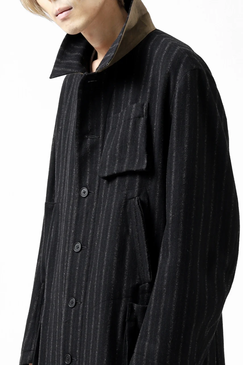 KLASICA KISTEL WORK COAT / WOOL FLANNEL (VINTAGE STRIPE) - Image 71