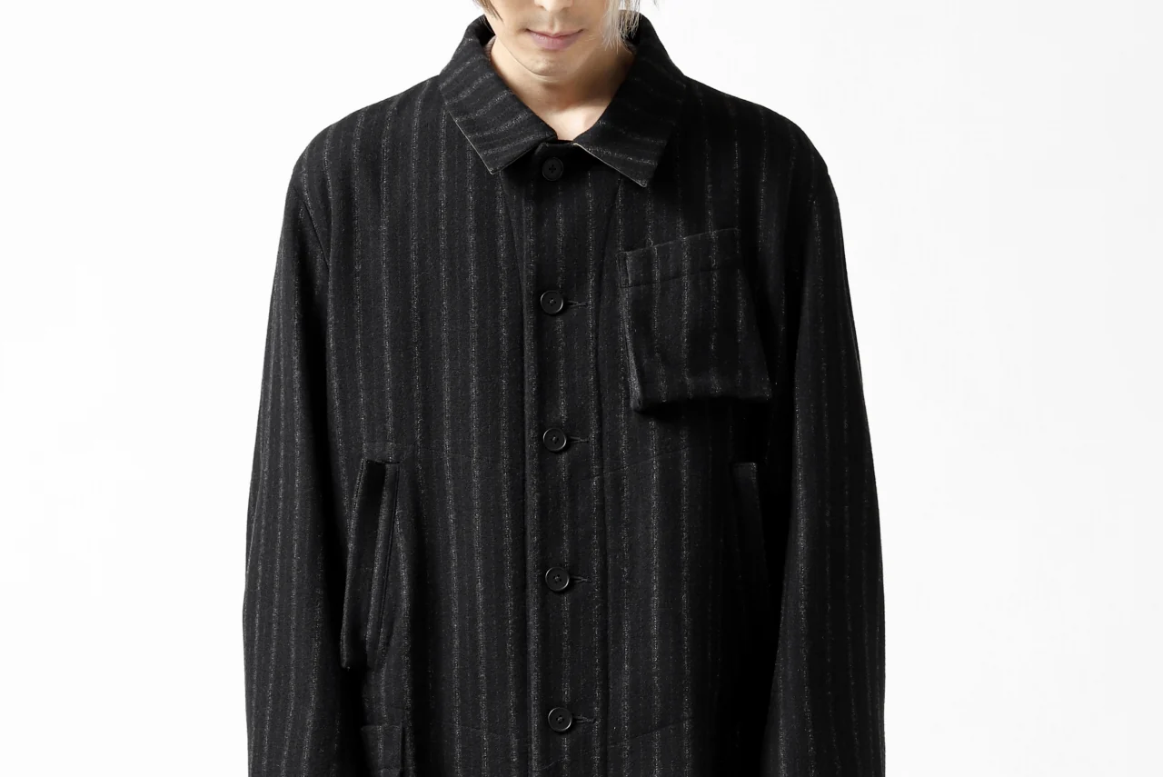 KLASICA KISTEL WORK COAT / WOOL FLANNEL (VINTAGE STRIPE) - Image 75