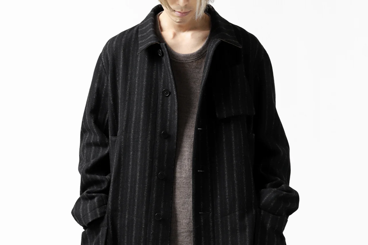 KLASICA KISTEL WORK COAT / WOOL FLANNEL (VINTAGE STRIPE) - Image 77