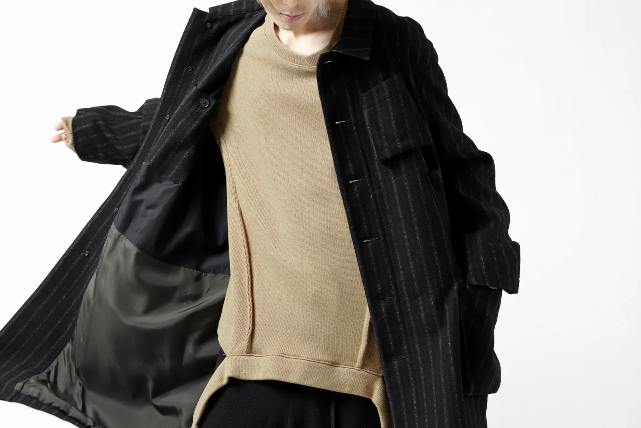 KLASICA KISTEL WORK COAT / WOOL FLANNEL (VINTAGE STRIPE) - Image 79