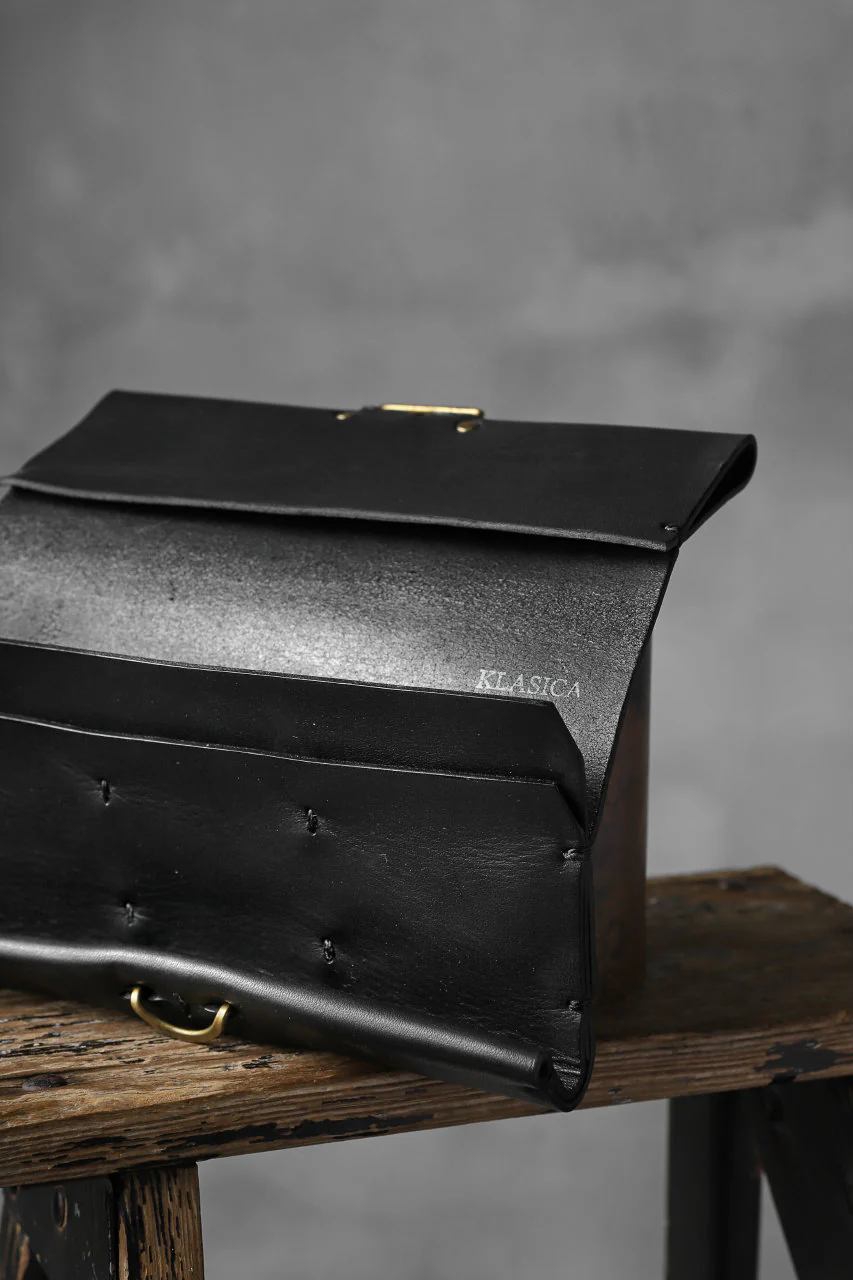 KLASICA LONG WALLET / TEMPESTI OILED COW BENDS LEATHER (BLACK) - Image 13