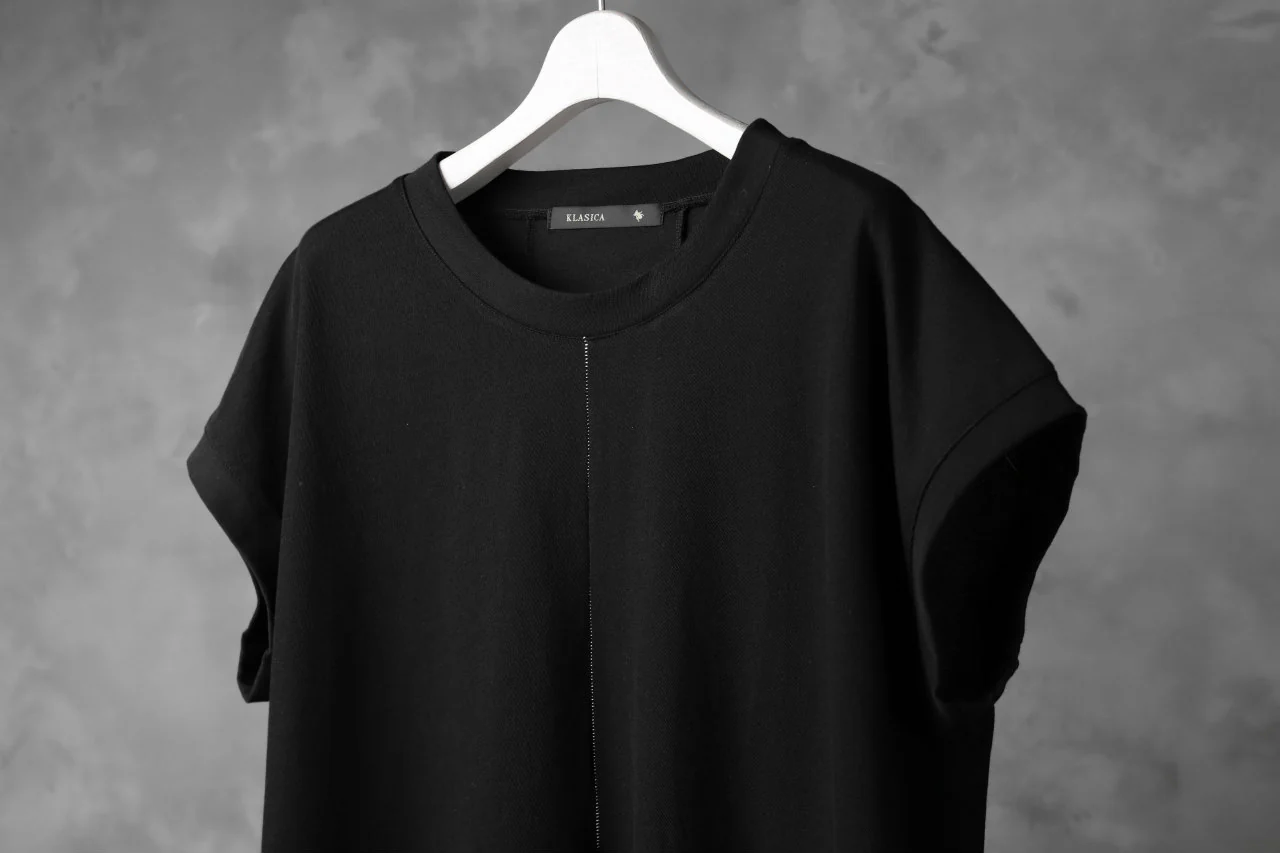 KLASICA LUNG CAP SLEEVE LONG  CUT & SEWN / DRY TWILL JERSEY (BLACK) - Image 13