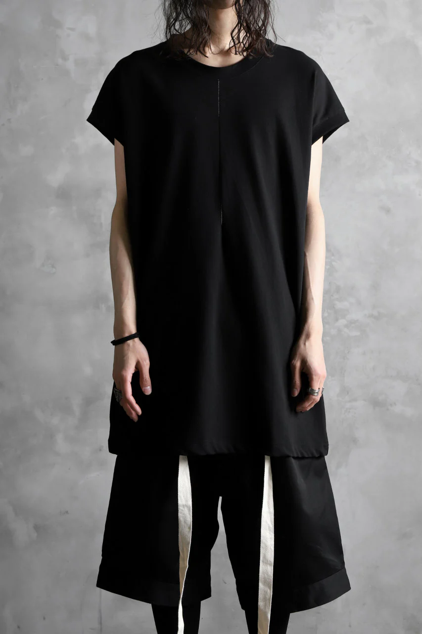 KLASICA LUNG CAP SLEEVE LONG  CUT & SEWN / DRY TWILL JERSEY (BLACK) - Image 15