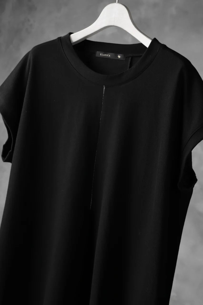 KLASICA LUNG CAP SLEEVE LONG  CUT & SEWN / DRY TWILL JERSEY (BLACK) - Image 7