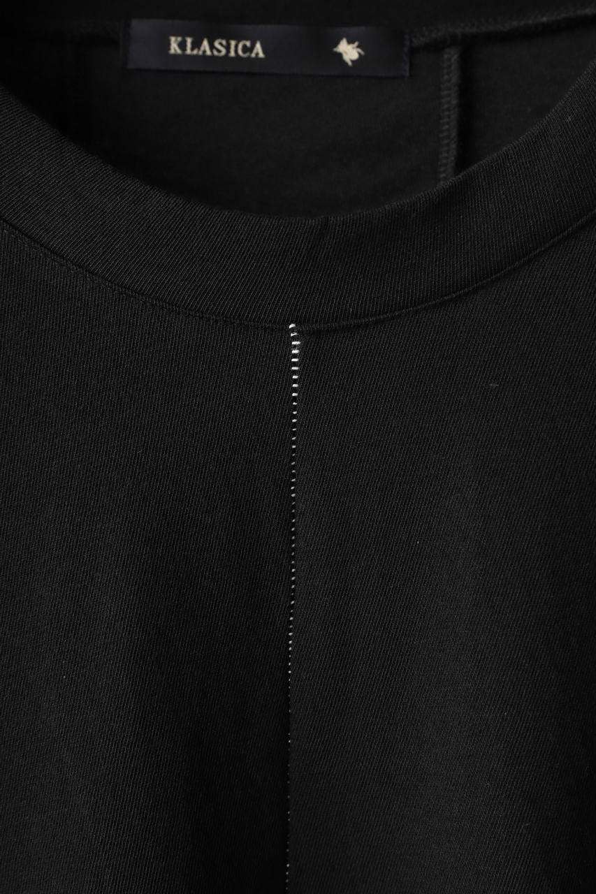 KLASICA LUNG CAP SLEEVE LONG  CUT & SEWN / DRY TWILL JERSEY (BLACK) - Image 8