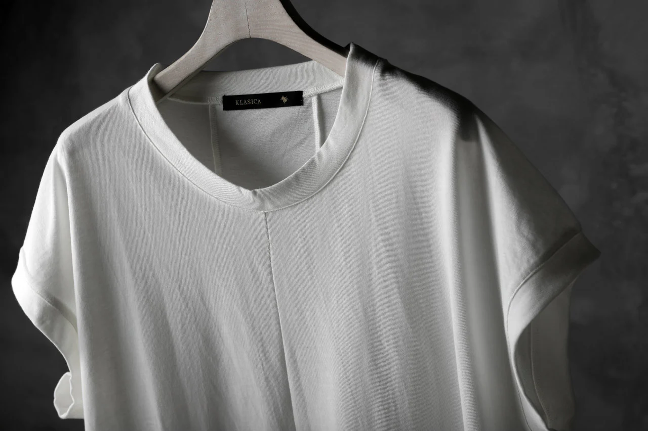 KLASICA LUNG CAP SLEEVE LONG  CUT & SEWN / DRY TWILL JERSEY (WHITE) - Image 11