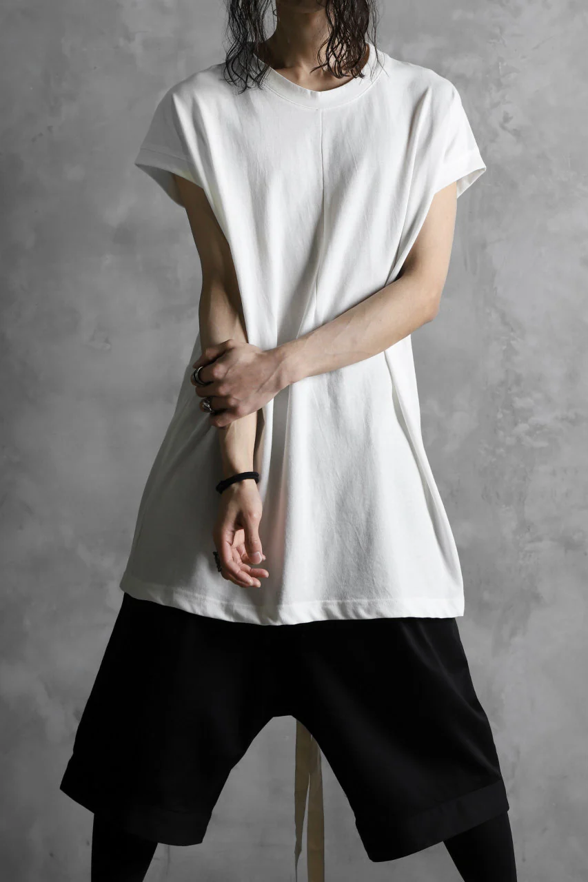 KLASICA LUNG CAP SLEEVE LONG  CUT & SEWN / DRY TWILL JERSEY (WHITE) - Image 13