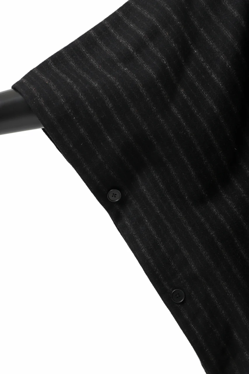 KLASICA MARGOT PONCHO COAT / WOOL FLANNEL (VINTAGE STRIPE) - Image 32