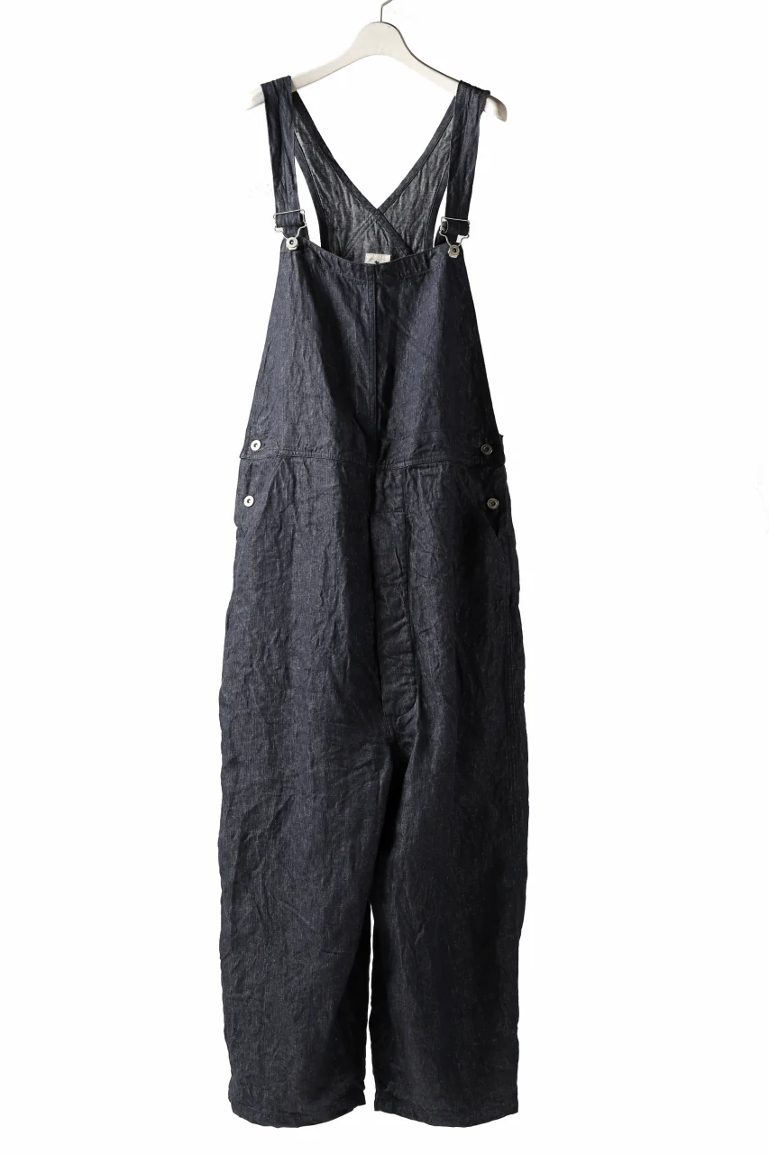 KLASICA MB OVERALL / DEEP DYED LINEN DENIM (NAVY)