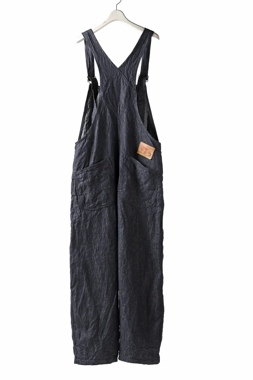 KLASICA MB OVERALL / DEEP DYED LINEN DENIM (NAVY) - Image 10