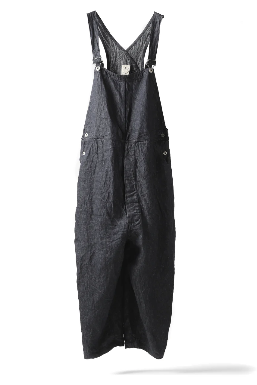 KLASICA MB OVERALL / DEEP DYED LINEN DENIM (NAVY) - Image 11