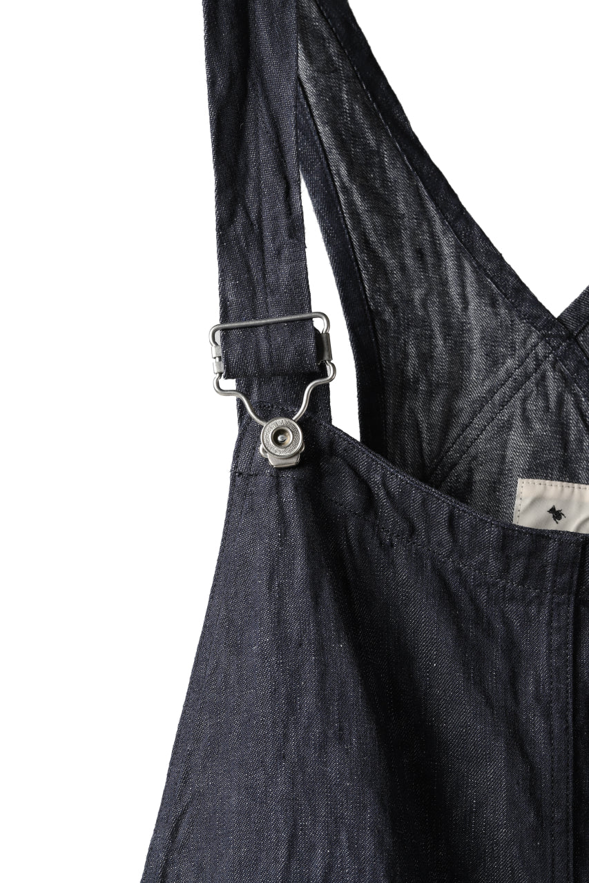 KLASICA MB OVERALL / DEEP DYED LINEN DENIM (NAVY) - Image 13