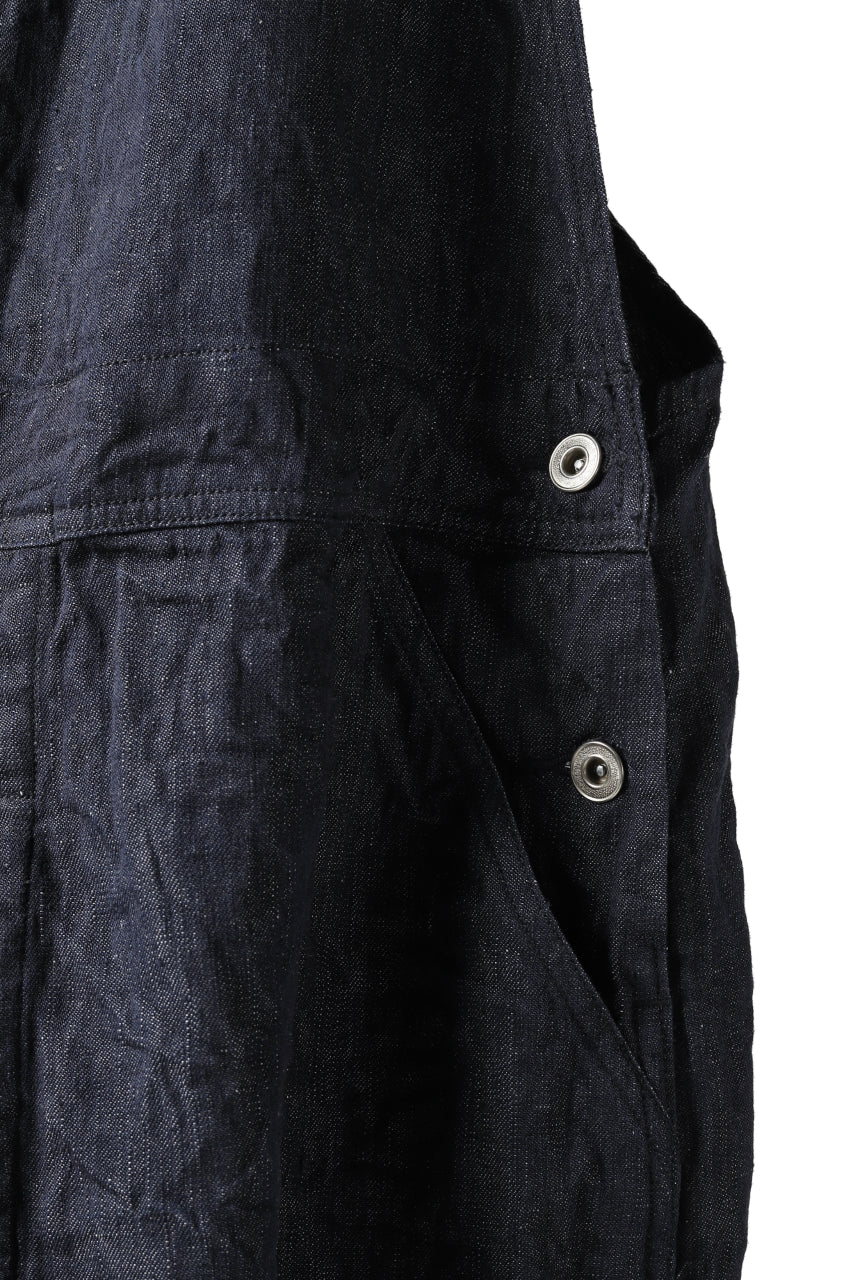 KLASICA MB OVERALL / DEEP DYED LINEN DENIM (NAVY) - Image 19