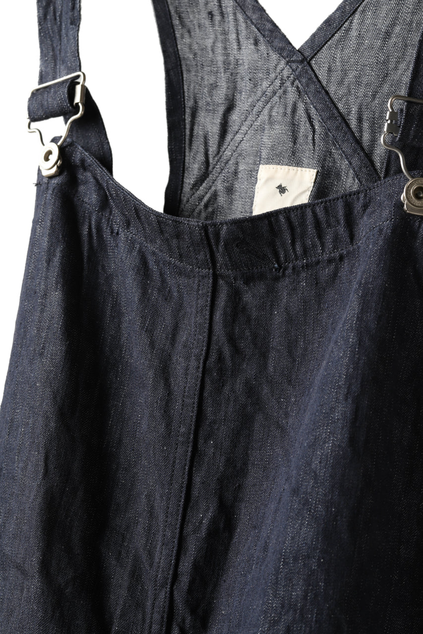 KLASICA MB OVERALL / DEEP DYED LINEN DENIM (NAVY) - Image 20