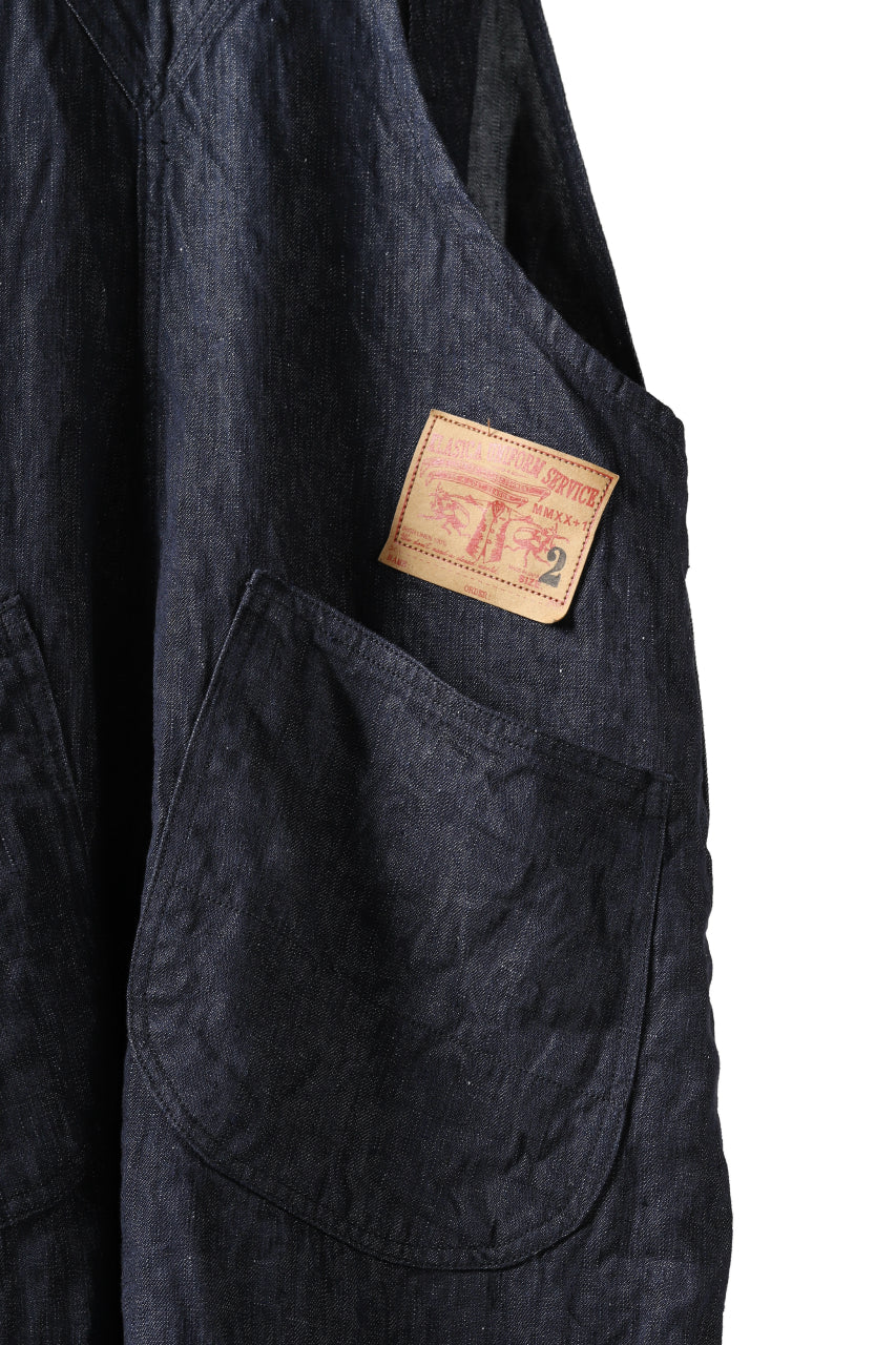 KLASICA MB OVERALL / DEEP DYED LINEN DENIM (NAVY) - Image 21