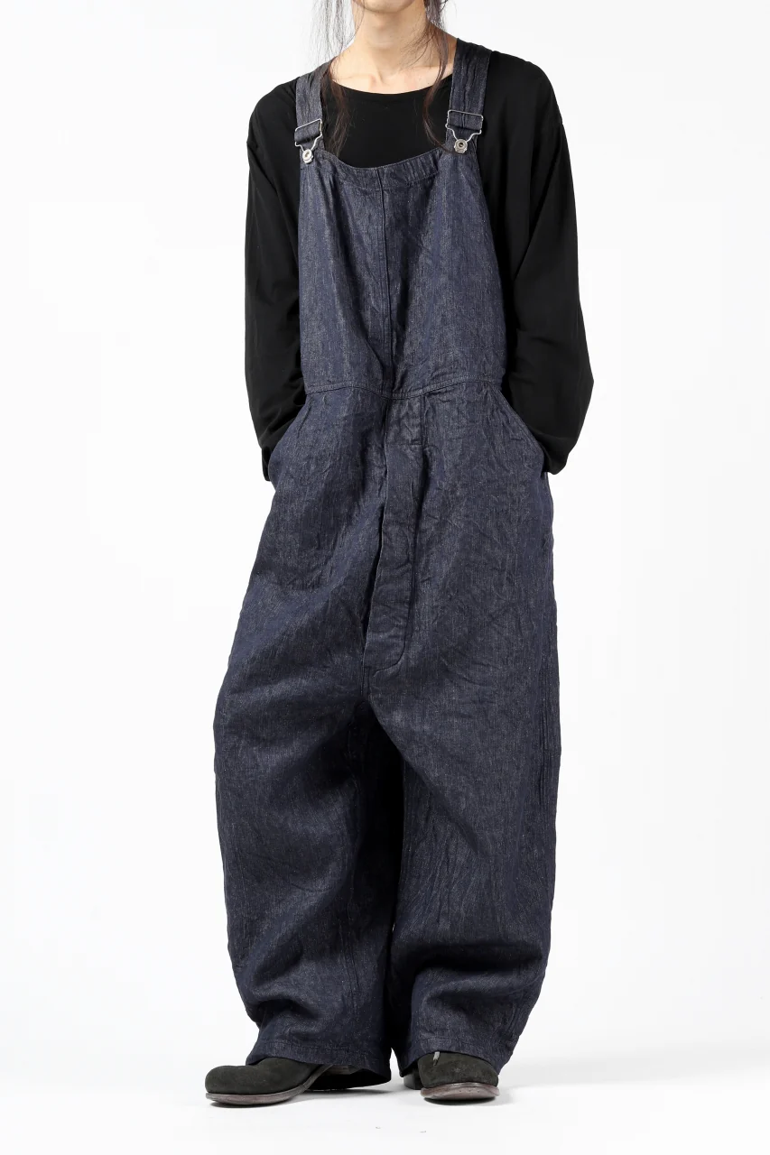 KLASICA MB OVERALL / DEEP DYED LINEN DENIM (NAVY) - Image 25
