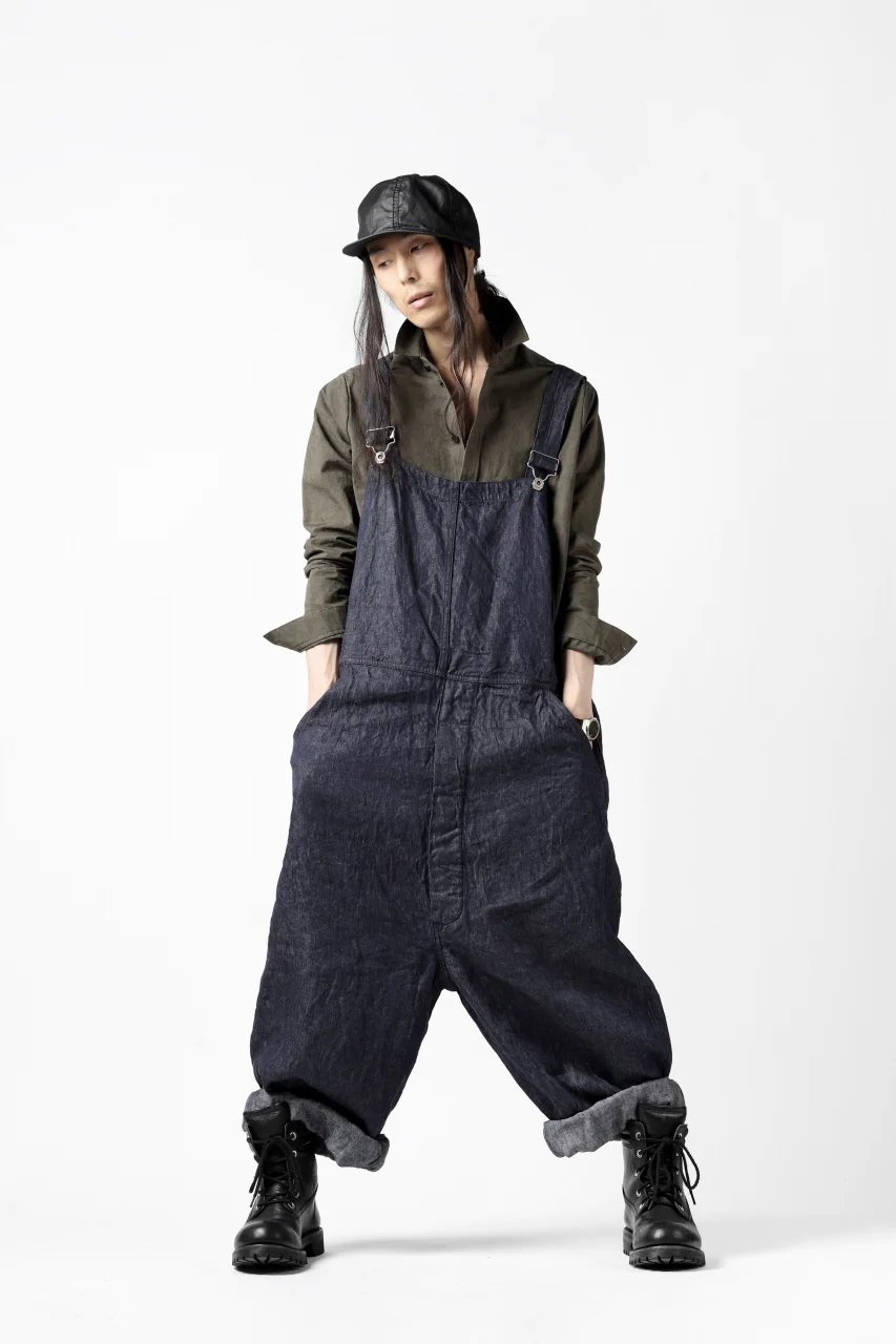 KLASICA MB OVERALL / DEEP DYED LINEN DENIM (NAVY) - Image 26