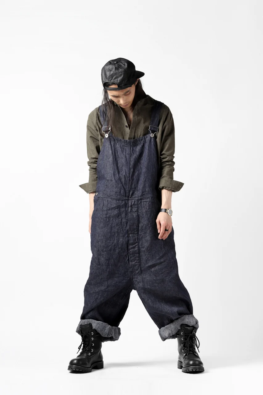 KLASICA MB OVERALL / DEEP DYED LINEN DENIM (NAVY) - Image 27