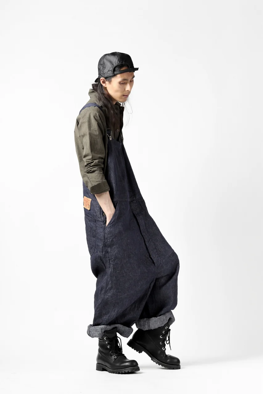 KLASICA MB OVERALL / DEEP DYED LINEN DENIM (NAVY) - Image 28