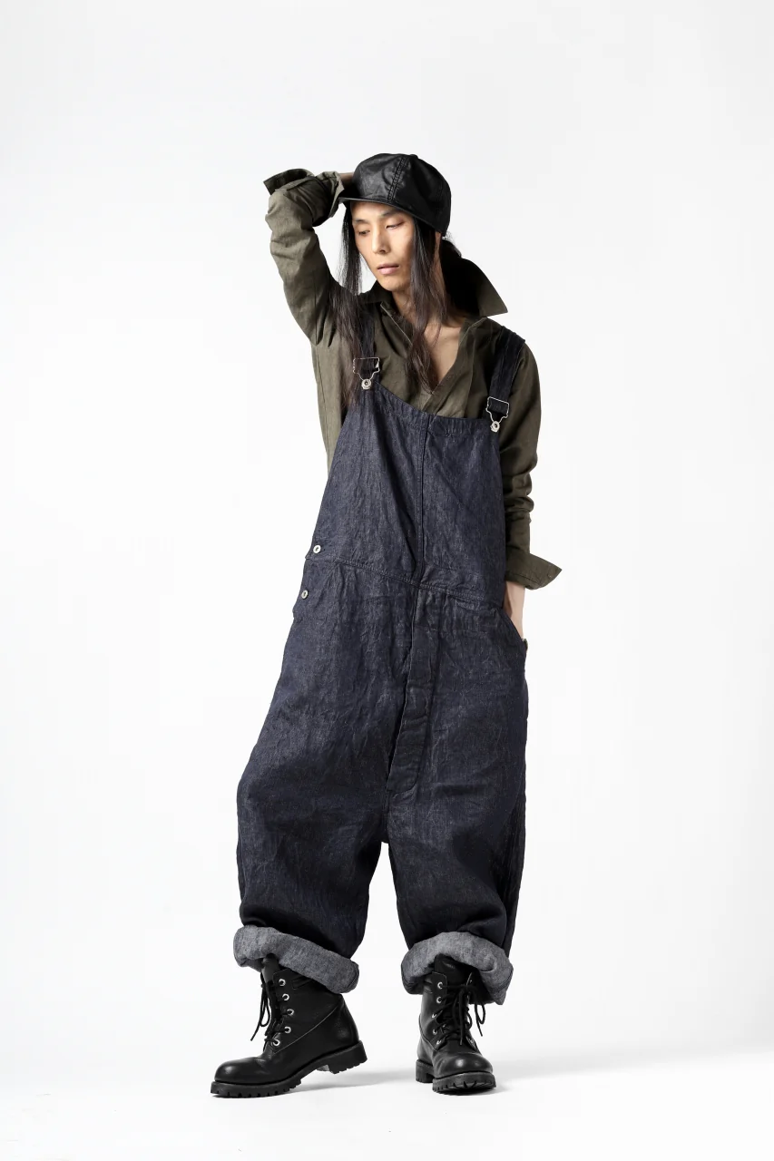 KLASICA MB OVERALL / DEEP DYED LINEN DENIM (NAVY) - Image 29