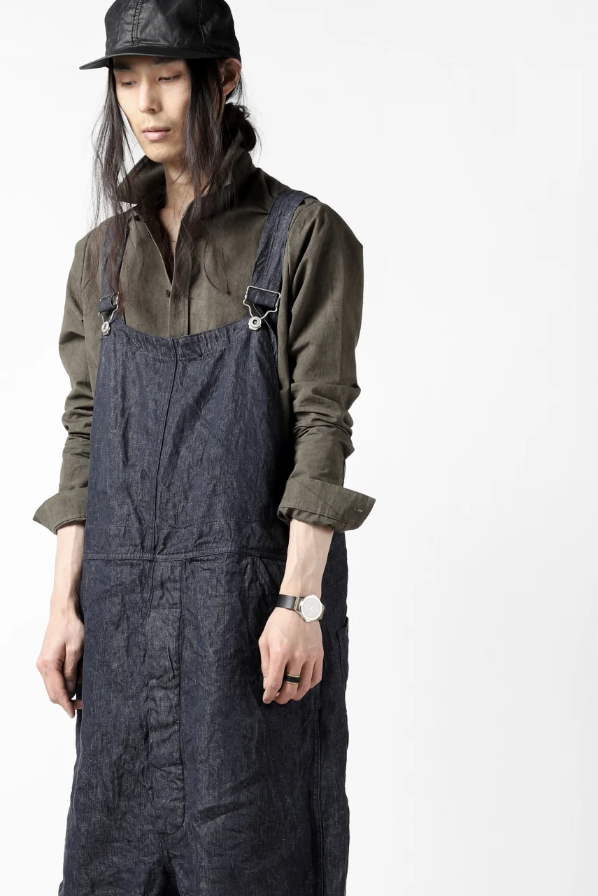 KLASICA MB OVERALL / DEEP DYED LINEN DENIM (NAVY) - Image 30