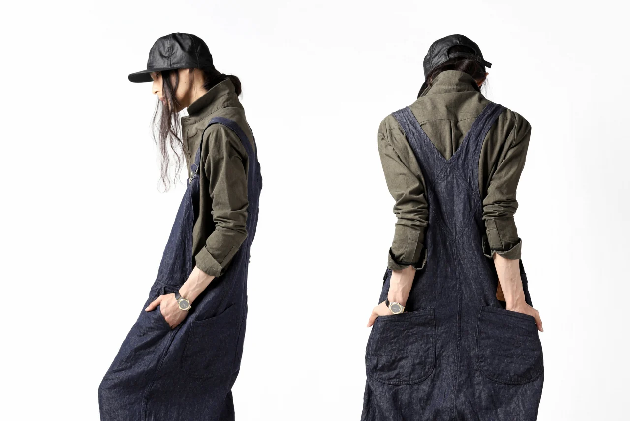 KLASICA MB OVERALL / DEEP DYED LINEN DENIM (NAVY) - Image 33