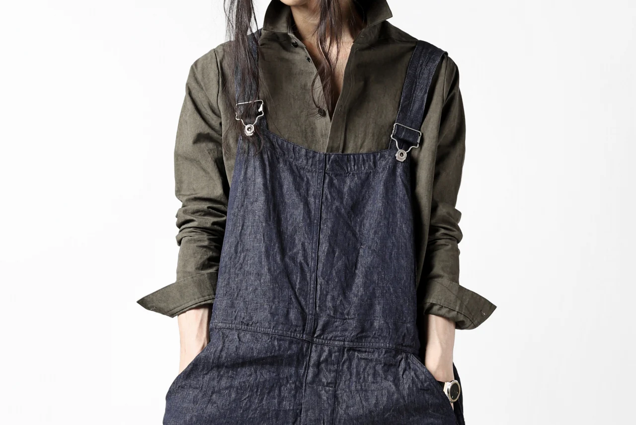 KLASICA MB OVERALL / DEEP DYED LINEN DENIM (NAVY) - Image 35
