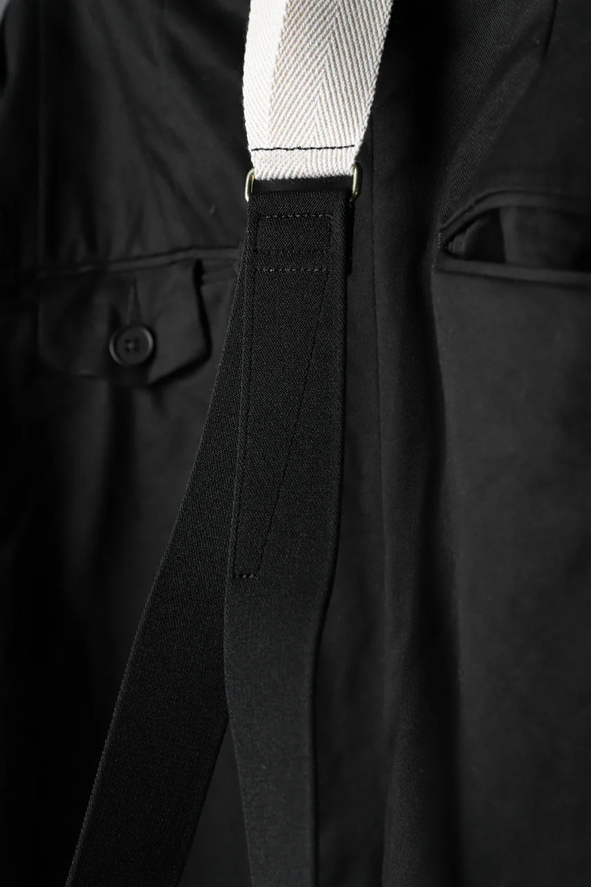 KLASICA MORROW HIGH RISE 3 TUCKED TAPERED TROUSERS / CHINO CLOTH (BLACK) - Image 20