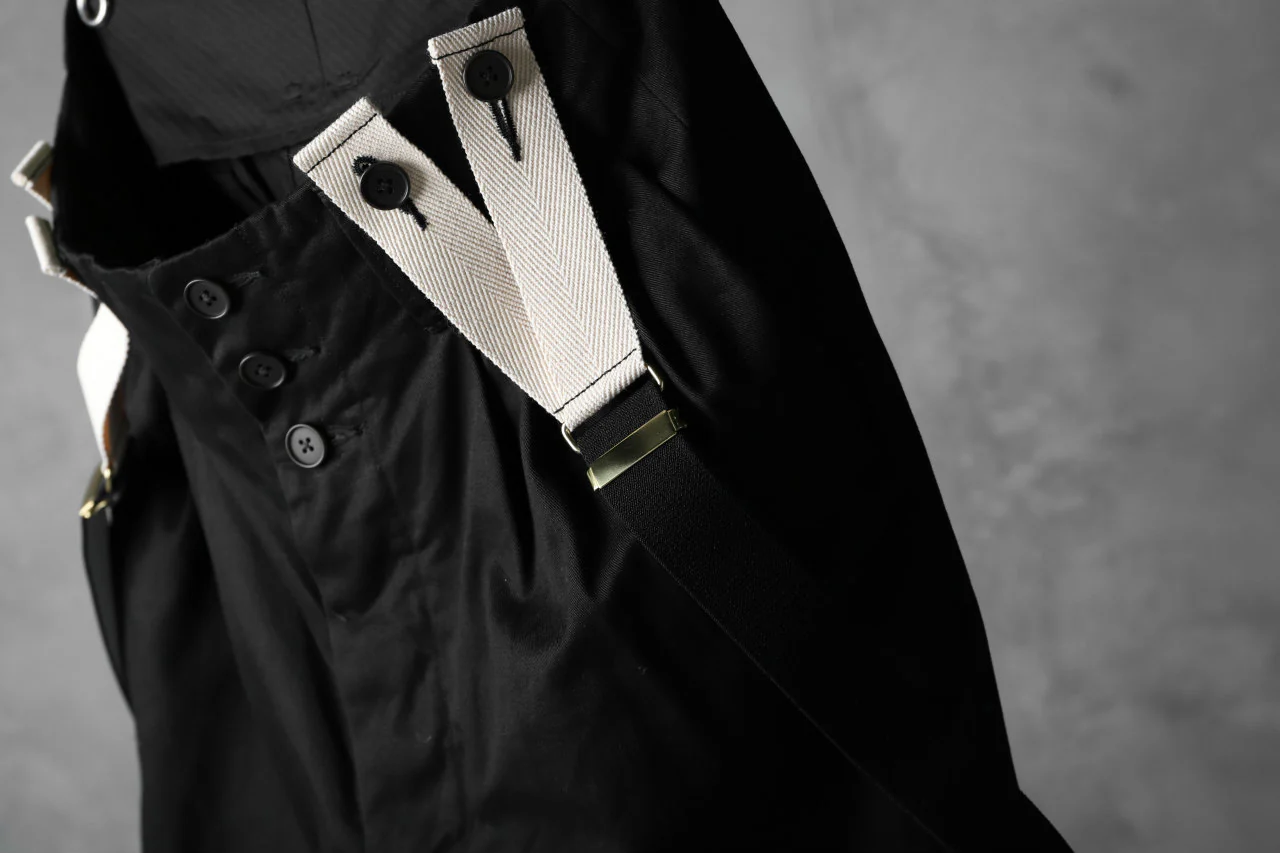 KLASICA MORROW HIGH RISE 3 TUCKED TAPERED TROUSERS / CHINO CLOTH (BLACK) - Image 21