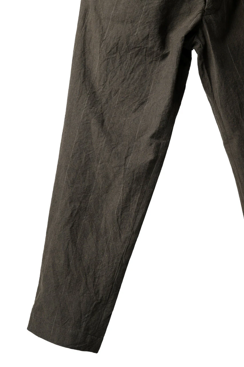 KLASICA MORROW-OCN TAPERED TROUSERS / IKAT DYED STRIPE COTTON (CINNAMON) - Image 14