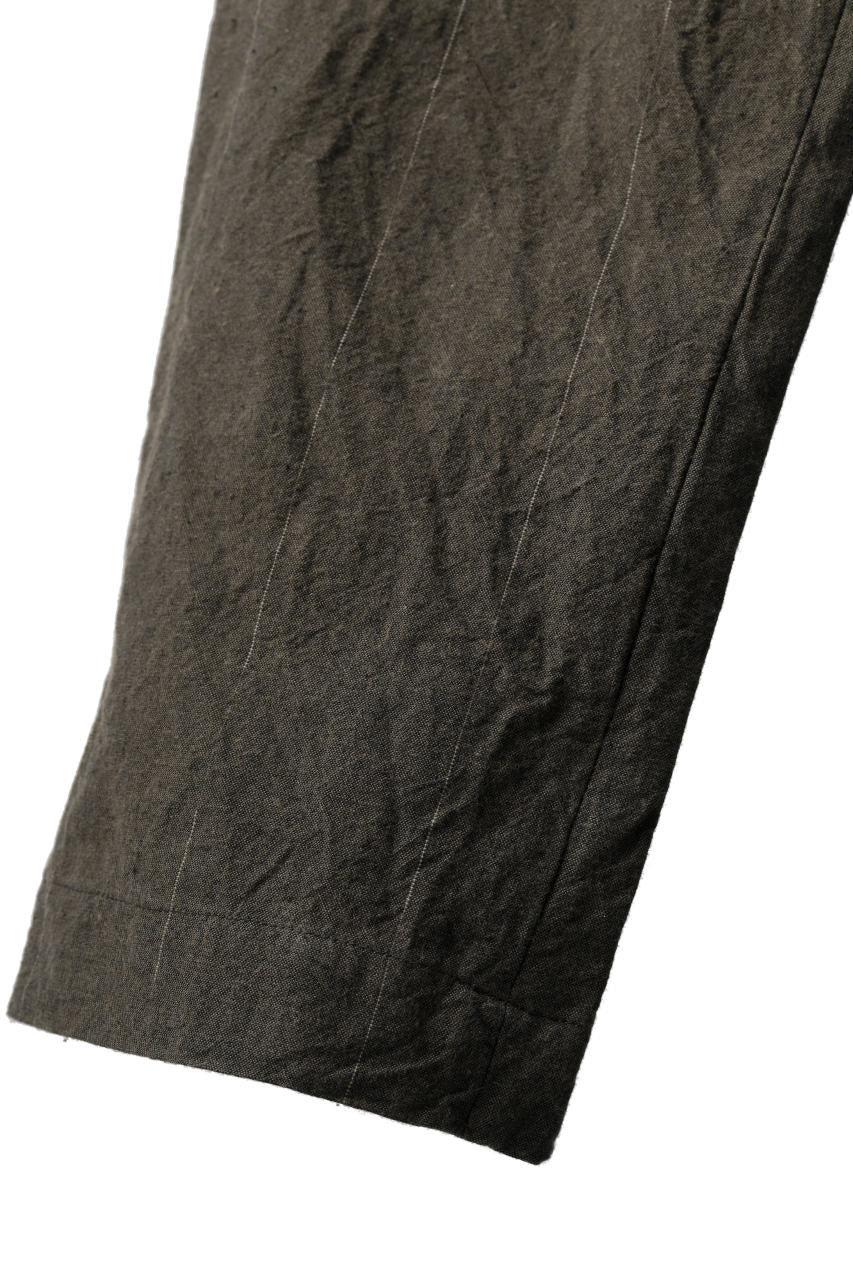 KLASICA MORROW-OCN TAPERED TROUSERS / IKAT DYED STRIPE COTTON (CINNAMON) - Image 15