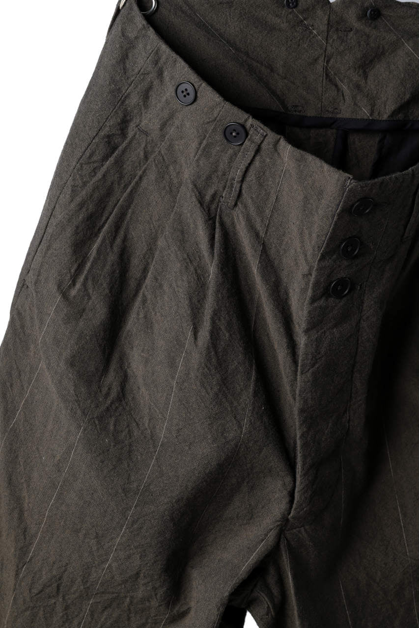 KLASICA MORROW-OCN TAPERED TROUSERS / IKAT DYED STRIPE COTTON (CINNAMON) - Image 16