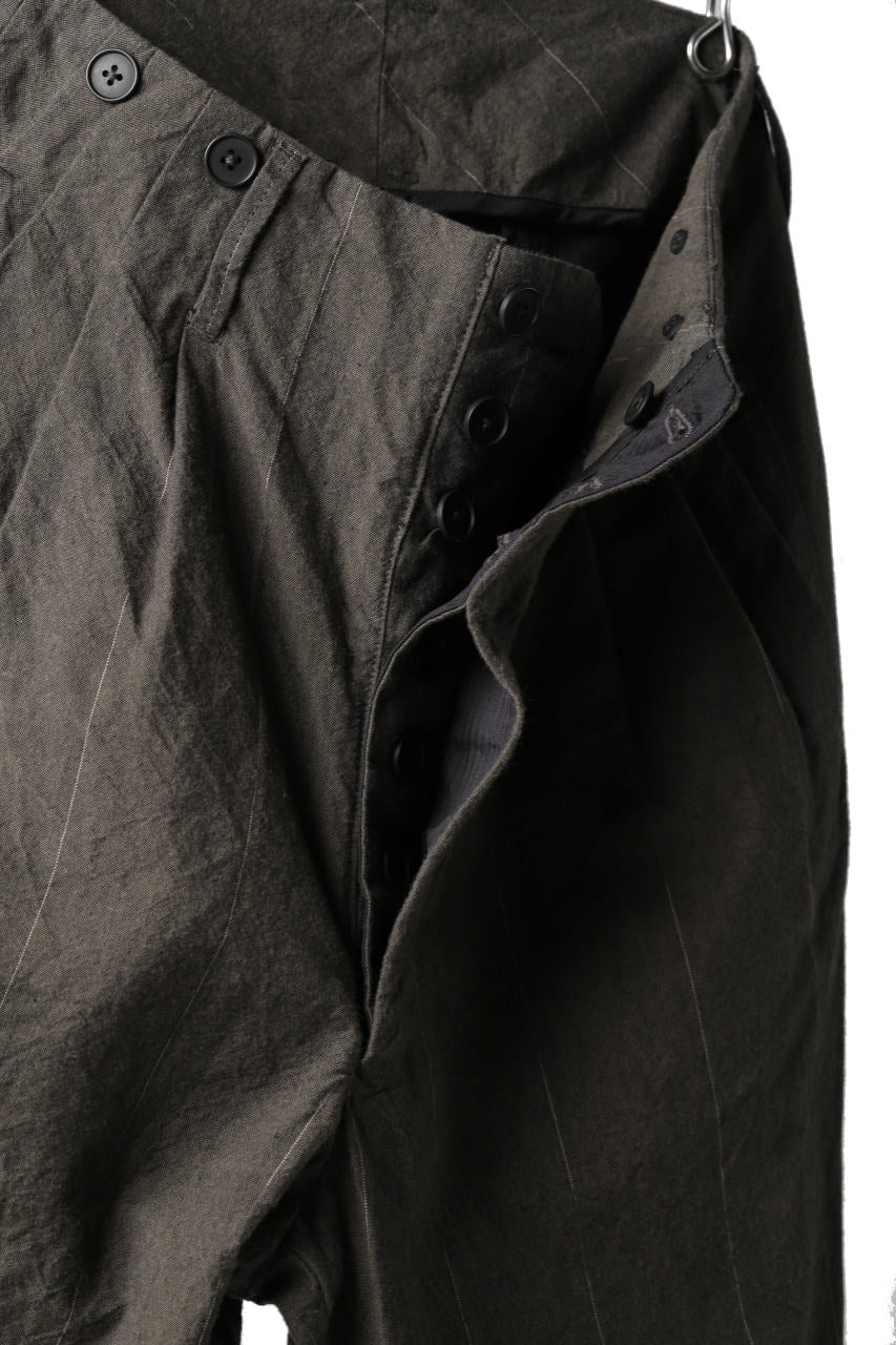 KLASICA MORROW-OCN TAPERED TROUSERS / IKAT DYED STRIPE COTTON (CINNAMON) - Image 17