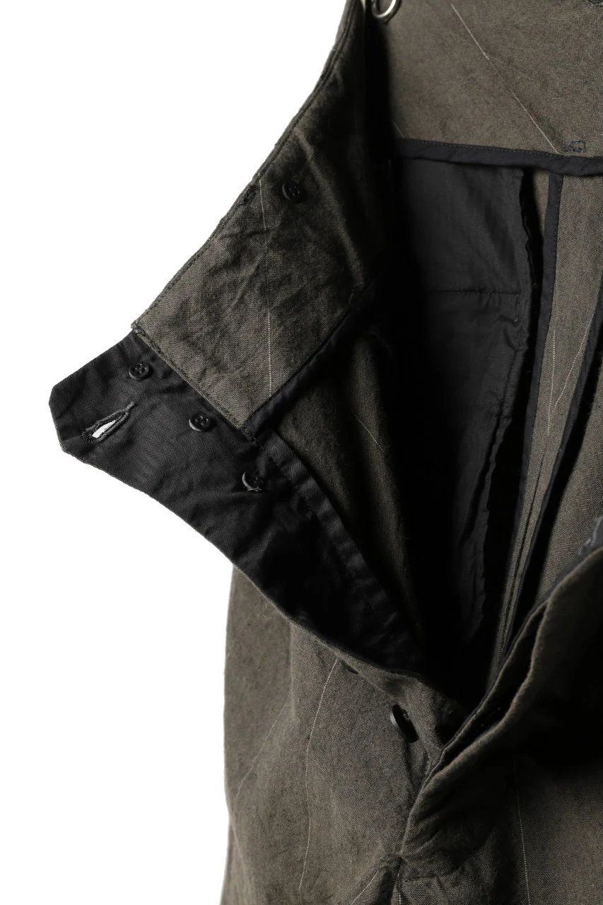 KLASICA MORROW-OCN TAPERED TROUSERS / IKAT DYED STRIPE COTTON (CINNAMON) - Image 18