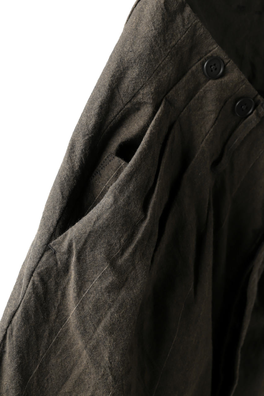 KLASICA MORROW-OCN TAPERED TROUSERS / IKAT DYED STRIPE COTTON (CINNAMON) - Image 19