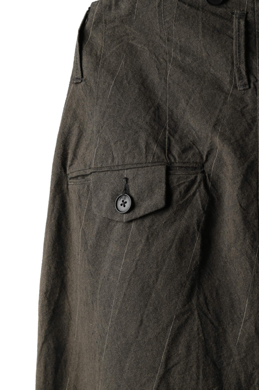 KLASICA MORROW-OCN TAPERED TROUSERS / IKAT DYED STRIPE COTTON (CINNAMON) - Image 21