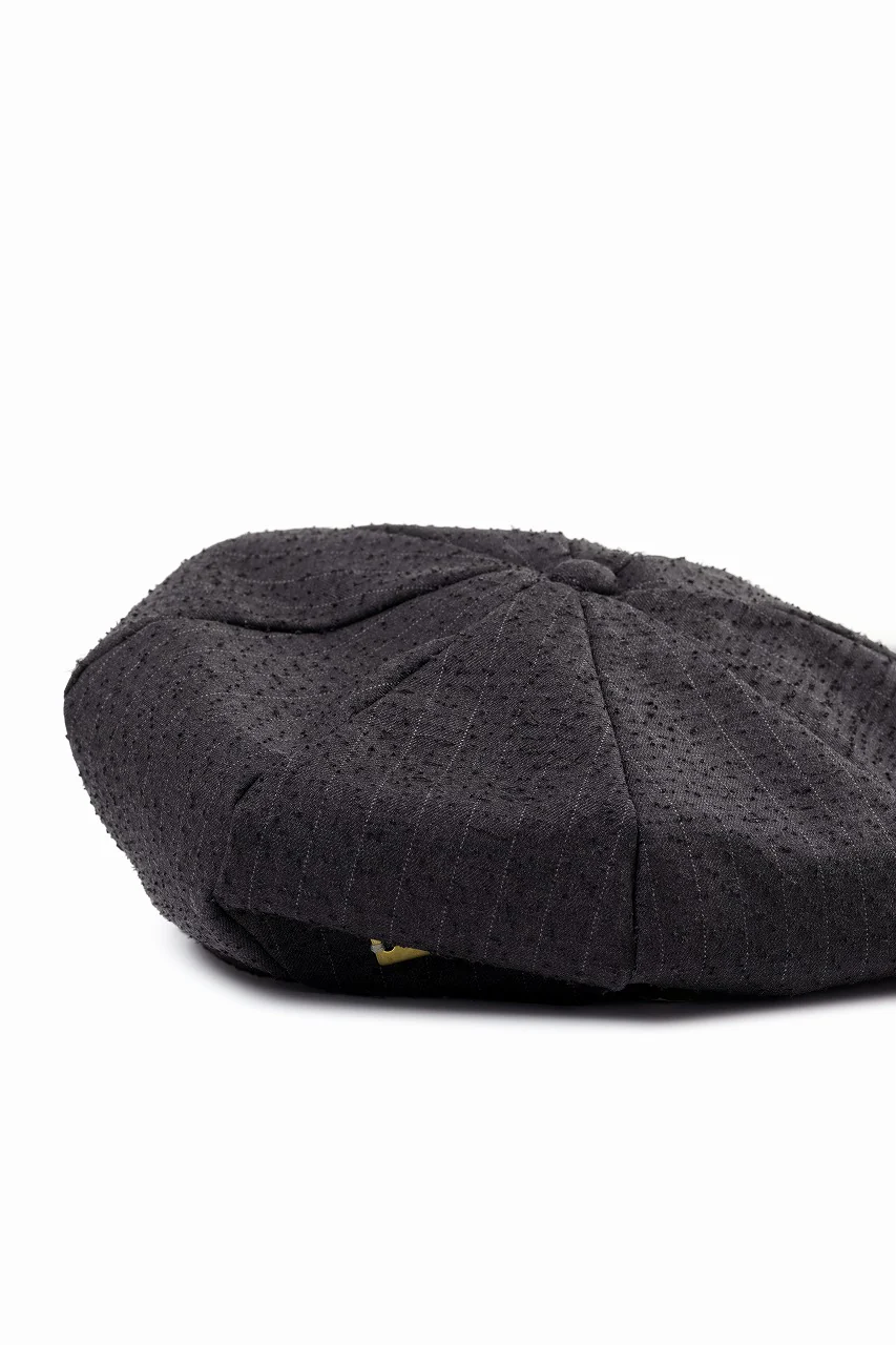 KLASICA OVER SIZED CLASSIC 8 PEICES BERET / FORK NEEDLE PUNCH SUPER 100's PENCIL STRIPE (IRON BROWN STRIPES) - Image 10