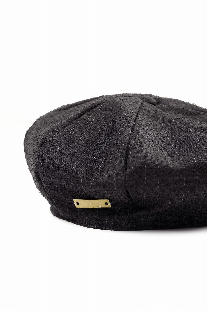 KLASICA OVER SIZED CLASSIC 8 PEICES BERET / FORK NEEDLE PUNCH SUPER 100's PENCIL STRIPE (IRON BROWN STRIPES) - Image 11