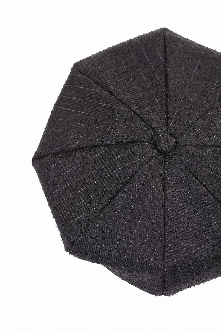 KLASICA OVER SIZED CLASSIC 8 PEICES BERET / FORK NEEDLE PUNCH SUPER 100's PENCIL STRIPE (IRON BROWN STRIPES) - Image 7