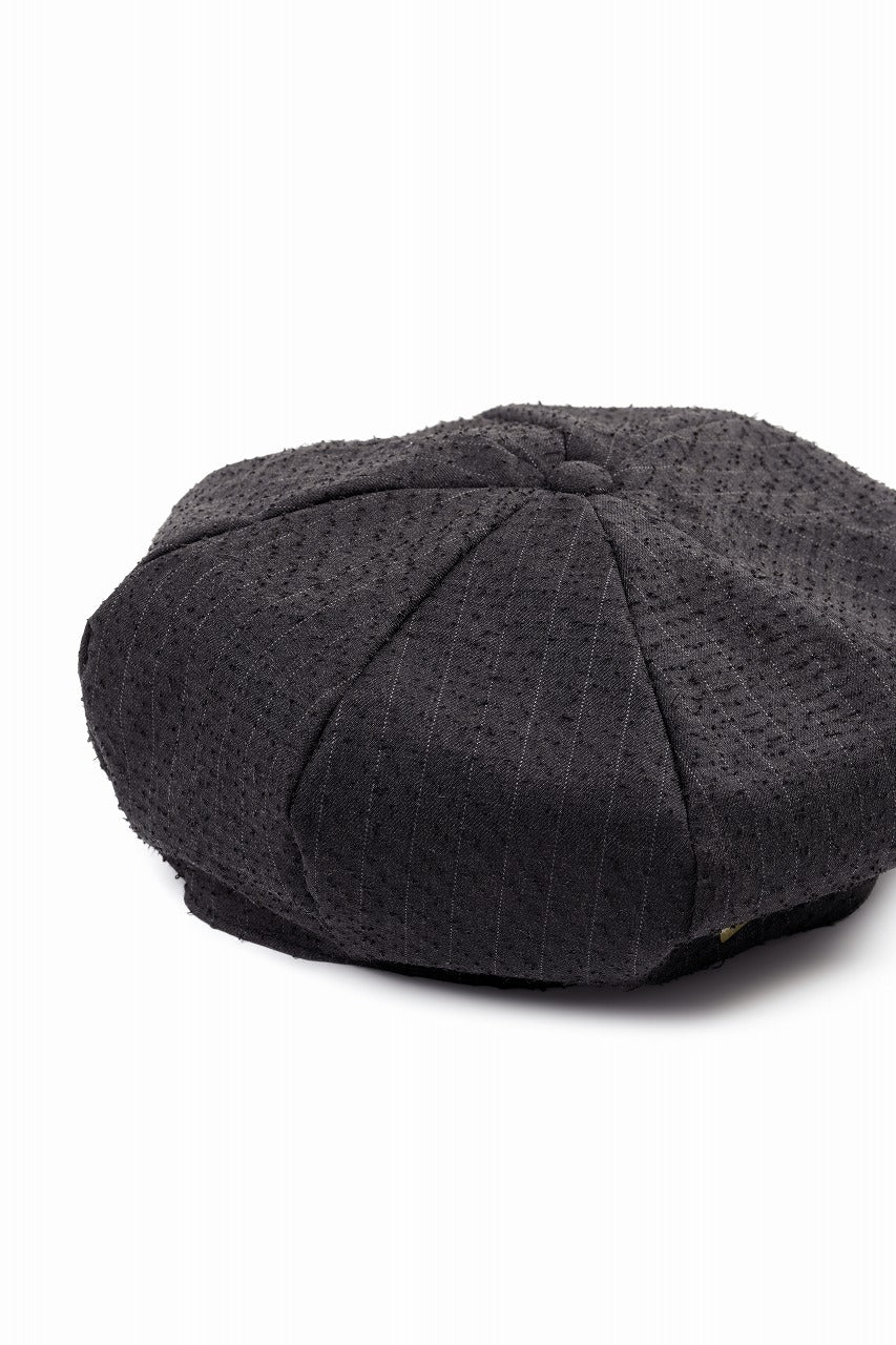 KLASICA OVER SIZED CLASSIC 8 PEICES BERET / FORK NEEDLE PUNCH SUPER 100's PENCIL STRIPE (IRON BROWN STRIPES) - Image 9